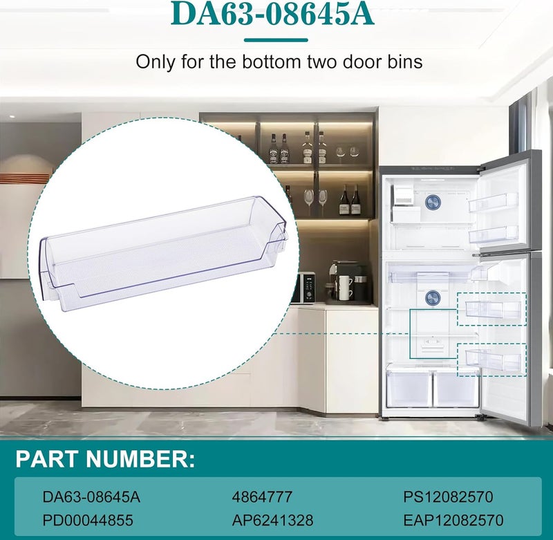 Garsoo DA63-08645A Door Shelf Bin (OEM) Compatible with samsung RT18M6215SG, RT18M6215SR, etc, Part Number: PD00044855,4864777, AP6241328, PS12082570, EAP12082570 - Image 3